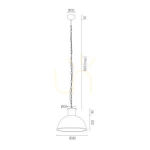Lampă suspendată ARGON EUFRAT crom 380 mm E27 SKU 3294 small 3