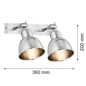 Aplică perete Argon Eufrat crom 2xE27 IP20 SKU 671 small 1