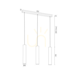 Lampă pendul ARGON Gomera alamă 3xGU10 IP20 1443 small 3