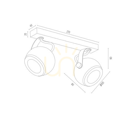 Verifica Plafonieră ARGON KOS alb 2xGU10 IP20 340 mm SKU 749