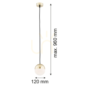 Lampă suspendată ARGON LIVIA albă sticlă IP44 4031 small 1