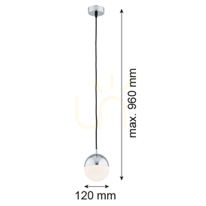 Lampă suspendată ARGON LIVIA crom IP44 1xE14 4032 small 1