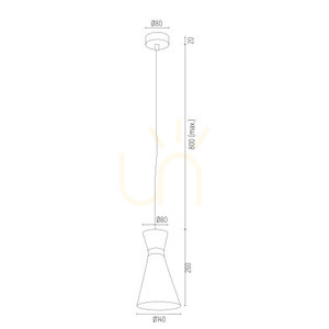 Lampă suspendată albă ARGON LUKKA 3892 E27 IP20 small 2