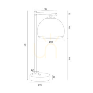 Lampă de masă Argon Marbella Plus albă sticlă crom 8121 small 2