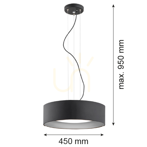 Verifica Pendul ARGON MOHITO 1214 negru-argintiu 3xE27 ø45 cm