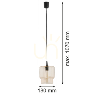 Lampă suspendată ARGON NEWA bej sticlă E27 3273 small 3