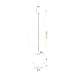 Lampă suspendată ARGON NEWA bej sticlă E27 3273 small 4