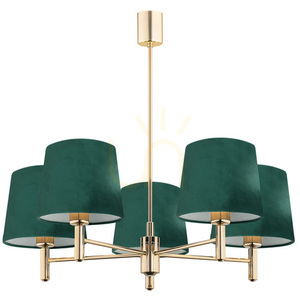 Candelabru Argon Ponte Plus 2145 alamă verde catifea 5xE27 IP20 small 0