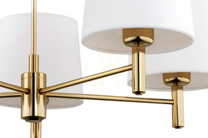 Candelabru Argon Ponte Plus 2106 crem cu alamă închisă, 5xE27 small 2