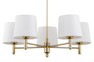 Candelabru Argon Ponte Plus 2106 crem cu alamă închisă, 5xE27 small 3