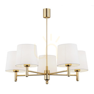 Candelabru Argon Ponte Plus 2106 crem cu alamă închisă, 5xE27 small 0