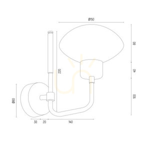 Aplică ARGON Ravello albă opal mat E27 8032 small 5