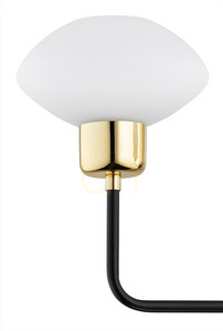 Candelabru Argon Ravello 6166 negru cu alamă, sticlă opal, 3x E14 small 4