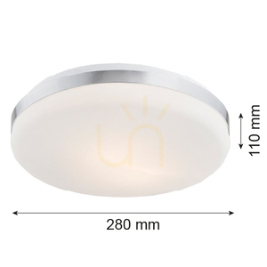 Plafonieră Argon Salado 670 opal și crom, 2×E27 1 Plafonieră Argon Salado 670 opal și crom, 2×E27 small 1