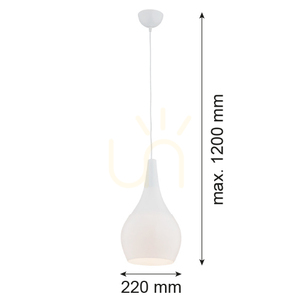 Lampă suspendată ARGON Santana albă E27 IP20 3996 small 1