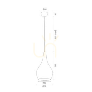Lampă suspendată ARGON Santana albă E27 IP20 3996 small 2