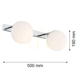 Aplică ARGON Satelite albă opal mat crom IP44 2xE27 SKU 840 small 2
