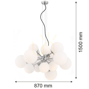 Candelabru Argon SATELITE alb crom sticlă 15xE27 5021 small 2