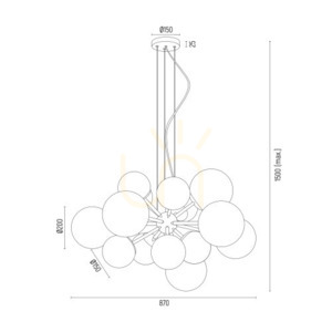 Candelabru Argon SATELITE alb crom sticlă 15xE27 5021 small 3