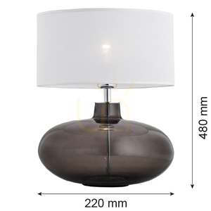 Lampă de masă ARGON Sekwana fumuriu sticlă E27 3050 small 1