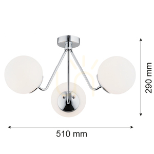 Candelabru ARGON TOMAR alb opal crom 3xE27 IP20 1477 small 1