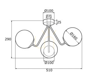 Candelabru Argon TOMAR alb opal sticlă E27 1478 small 2