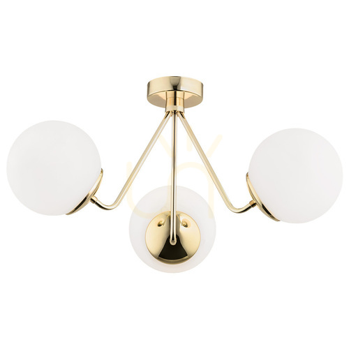Verifica Candelabru Argon TOMAR alb opal alamă 3xE27 IP20 1481
