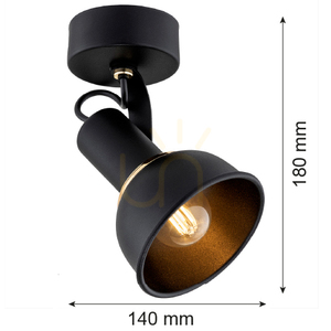 Lampa de perete ARGON Twist negru alamă E14 1x7W 4900 2 Lampa de perete ARGON Twist negru alamă E14 1x7W 4900 small 2