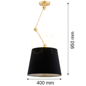 Lampă suspendată Argon ZAKYNTOS PLUS neagră alamă E27 4896 small 5