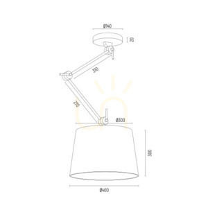 Lampă suspendată Argon ZAKYNTOS alb E27 400 mm 3548 small 5