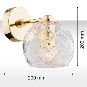 Aplică Argon OVIEDO 4202 – transparentă, alamă, E27 small 2