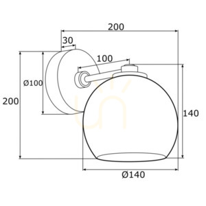 Aplică Argon OVIEDO 4202 – transparentă, alamă, E27 small 3