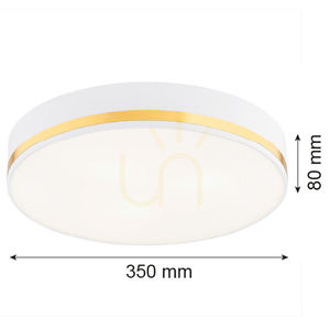 Plafonieră Argon Amore alb aur sticlă 35 cm 2xE27 7035 small 7