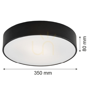 Plafonieră Argon DARLING LED 3570, negru structurat, Ø 35 cm, LED 21,6 W 3650 lm 3000 K, IP20 small 3