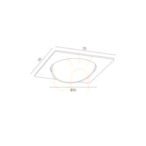 Lumină încastrată ARGON OLIMP alb G9 6W 170x170 mm 3654 small 2