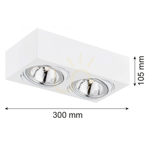 Plafonieră ARGON Rodos alb 2xG9 300 mm IP20 581 small 1