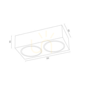 Plafonieră ARGON Rodos alb 2xG9 300 mm IP20 581 small 2
