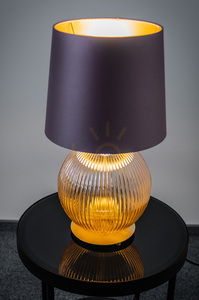 Lampă de masă ARGON HAMILTON violet sticlă alamă 8537 small 3