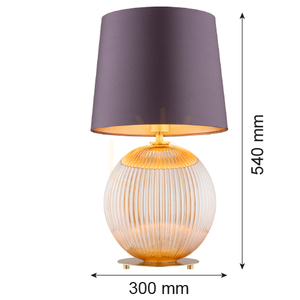 Lampă de masă ARGON HAMILTON violet sticlă alamă 8537 small 6