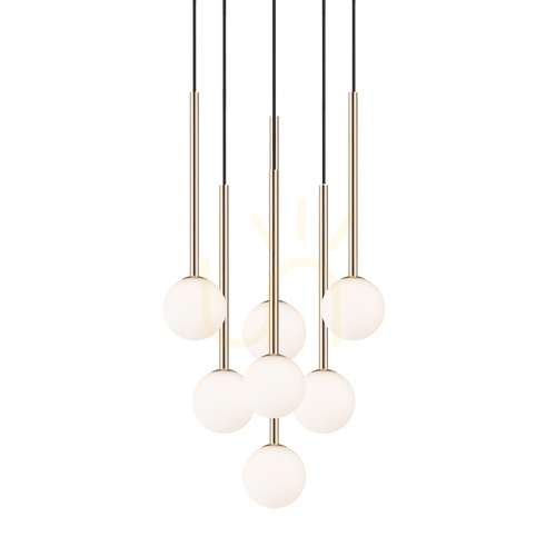 Verifica Lampă suspendată Zuma Line ARCTURUS P0574-07F-F7AA, auriu francez, 7×G9, 46 cm