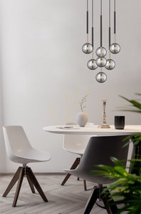 Lampă suspendată Zuma Line ARCTURUS P0574-07F-SDFZ 7×G9 46 cm neagră-aurie small 2