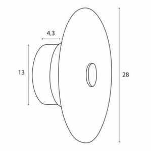 Lampă de perete Max Light Allure W0355 aur mat metal sticlă 28 cm LED 5W small 2