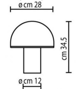 Lampa de masă albă Onfale Medio Artemide small 1