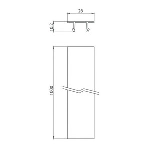 Oprire șină șină 100cm IP40 STUCCHI, alb, gri, negru small 1
