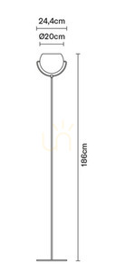 Fabbian Beluga lampă de podea - Alb - D57 C11 01 small 3