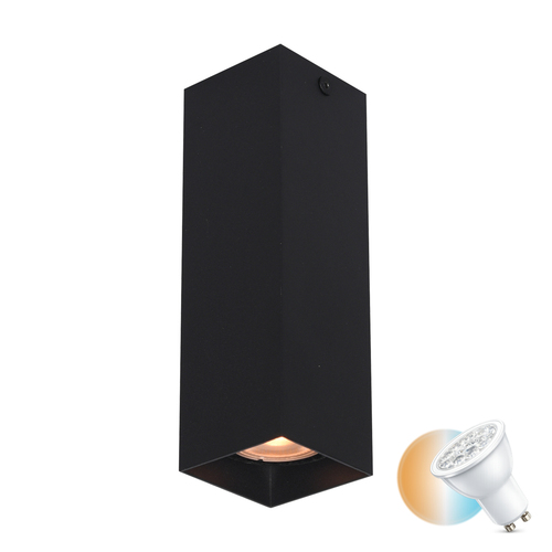 Verifica Lampă de suprafață Italux Ander GU10 neagră aluminiu CLN-28394-M-BK
