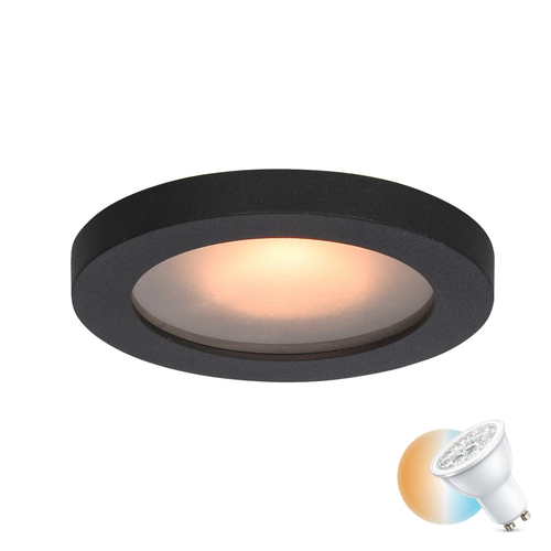 Verifica Lumină încastrată Italux GU10 neagră IP44 aluminiu 8 cm DL-26385-GU10-BK