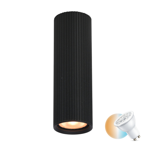 Verifica Lampă de suprafață Italux Rilok neagră GU10 aluminiu CLN-83920-M-BK