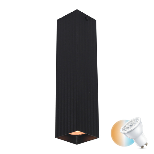 Verifica Lampă de suprafață Italux Tecno GU10 neagră aluminiu CLN-37492-L-BK