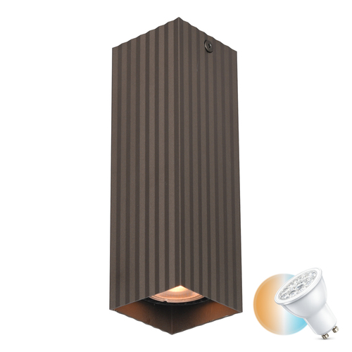 Verifica Lampă de suprafață Italux Tecno GU10 bronz aluminiu CLN-37492-M-BRO